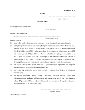 Teacher Declaration Form