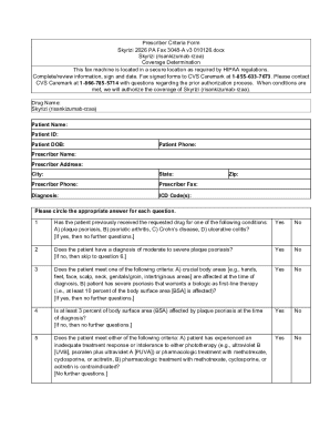 Skyrizi Prescriber Criteria Form