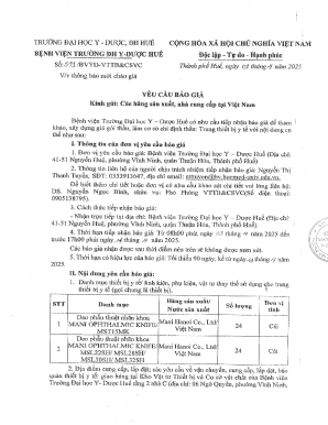 Vietnamese Medical Device Purchase Order