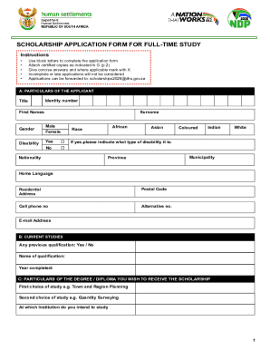Scholarship Application Form