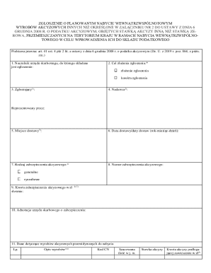 Poland Excise Duty Notification Form