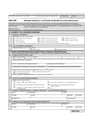Polish Tax Interpretation Request Form