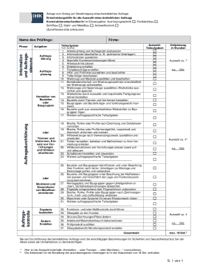 Betrieblicher Auftrag Genehmigungsantrag