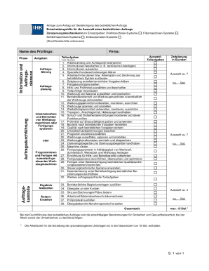 Betrieblicher Auftrag Genehmigungsantrag