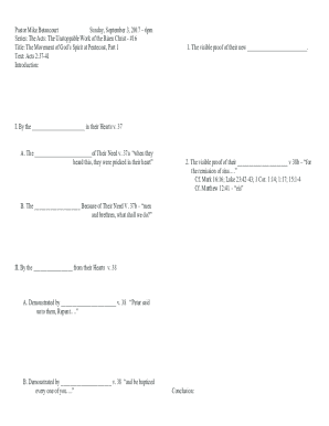 Sermon Notes Template