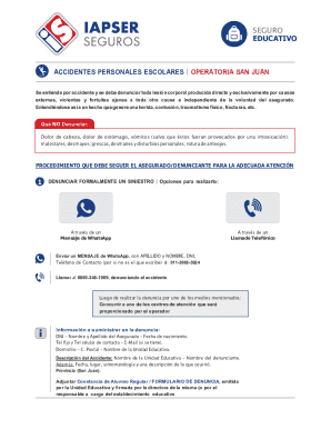 Seguro educativo accidente personal escolar