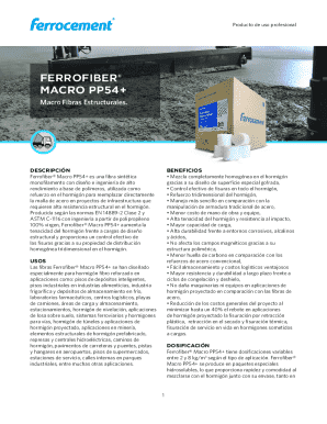 Ferrofiber macro pp54+ technical data sheet