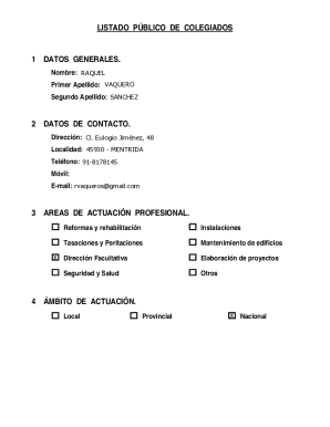 Public list of professional members