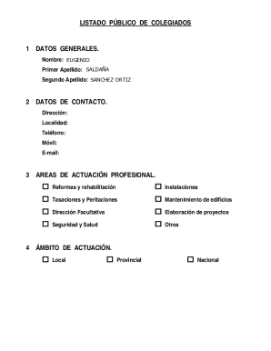 Public list of professional members