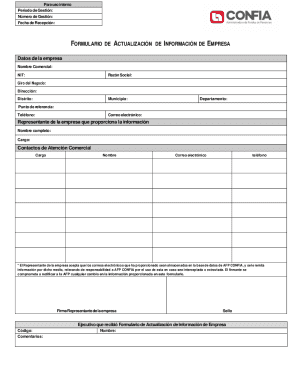 Company Information Update Form