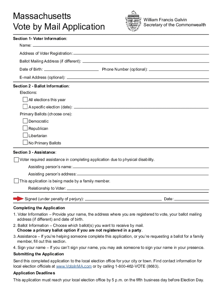 Voting Email Example Fillable Online Vote by Mail Applications Fax Email Print - pdfFiller