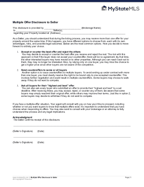 Multiple Offer Disclosure to Seller