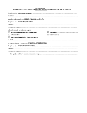 Medical Consent Form for Minor