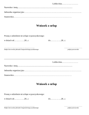 Vacation Leave Request Form