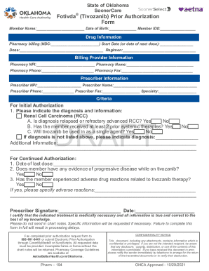 SoonerCare Fotivda Prior Authorization Form