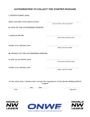 Authorization to Collect Starter Package