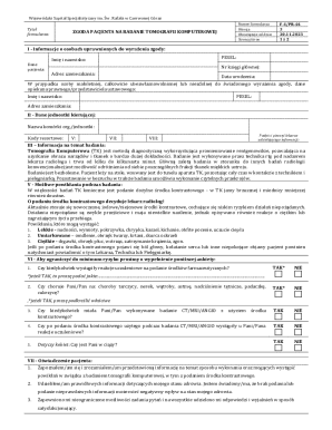 Patient Consent Form for CT Scan