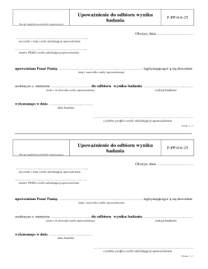 Medical Test Result Authorization Form