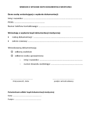 Medical Documentation Request Form