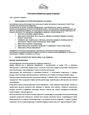Patient Consent Form for Spinal Treatment