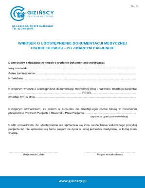 Medical Documentation Request Form