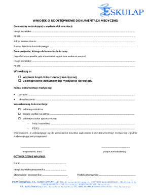 Medical Documentation Request Form