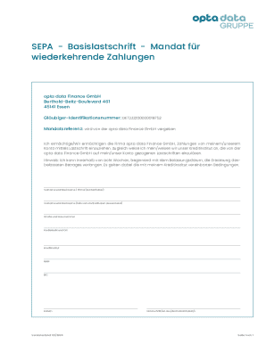 SEPA Direct Debit Mandate
