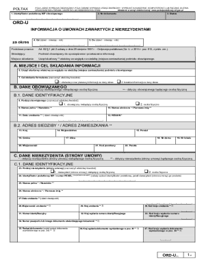 Polish Tax Form ORD-U