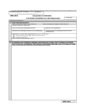 Poland Individual Tax Interpretation Request Form