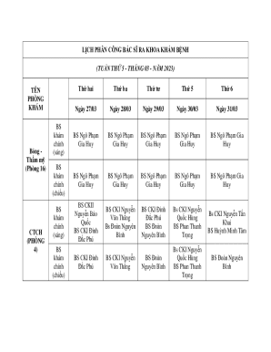 Doctor Schedule Template