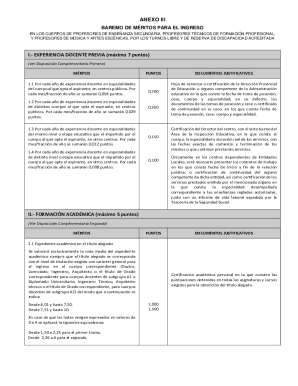 Spanish teaching merit evaluation form
