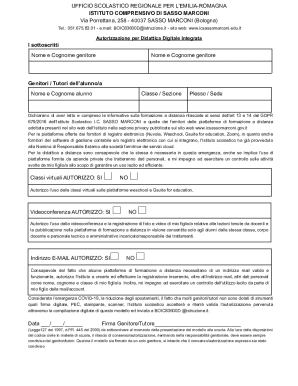 Italian School Digital Learning Authorization