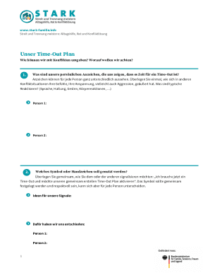Time-Out Plan for Conflict Resolution