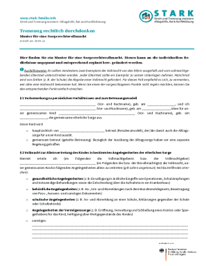 Sorgerechtsvollmacht Template