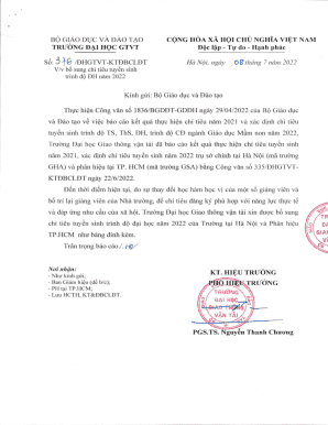 Vietnam University Admission Form