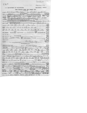 US Water Resources Well Schedule Form
