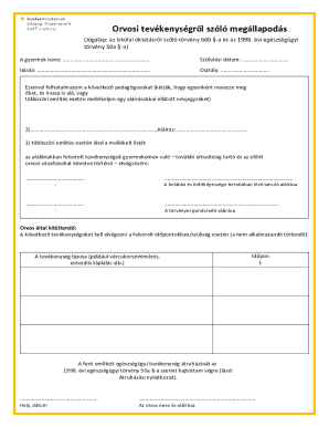 Medical Activity Agreement