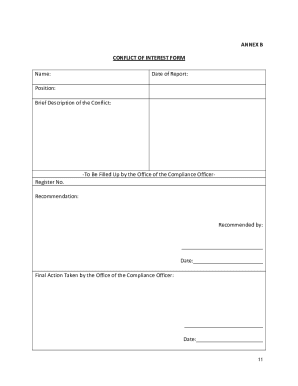 Conflict of Interest Form