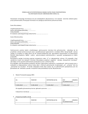 Proxy Voting Form for MERA S.A. Annual General Meeting