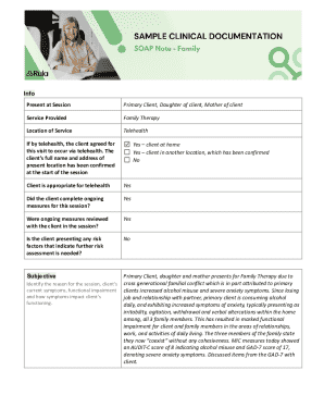 Family Therapy Session Form