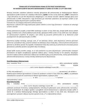 Proxy Voting Form for CI Games SE