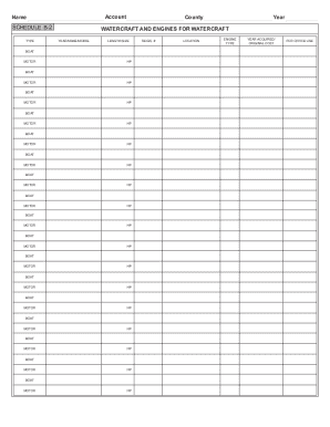 Schedule B-2 Watercraft and Engines