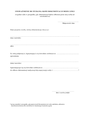 Medical Documentation Release Authorization