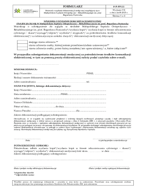 Medical Records Request Form F-P-PP-2.1