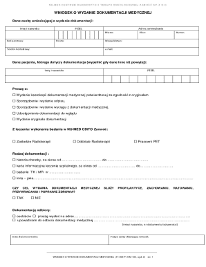 Medical Documentation Request Form