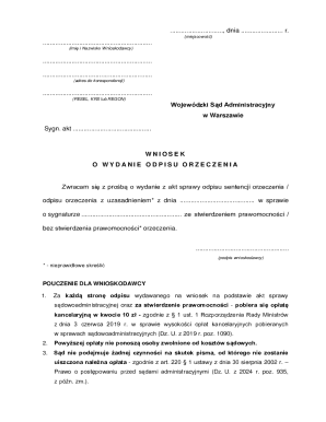 Polish Court Document Request