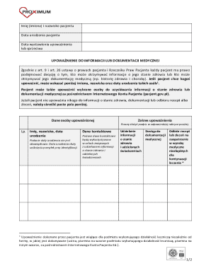 Medical Information Authorization Form