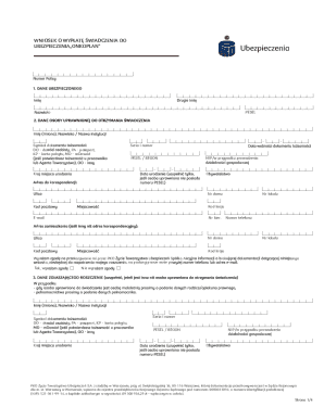 PKO Onkoplan Claim Form