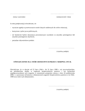 Polish Recruitment Consent Form
