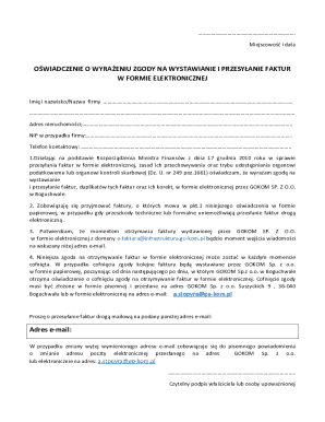 Electronic Invoice Consent Form